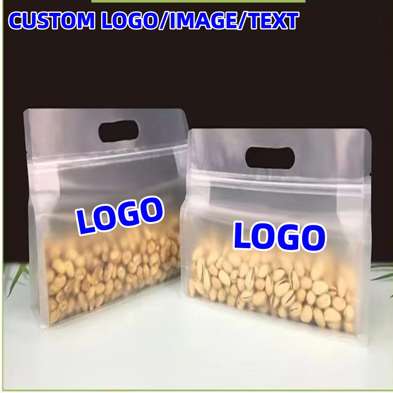 Food Snacks For Christmas - 50PCS Frosted 3D Stand Up Ziplock