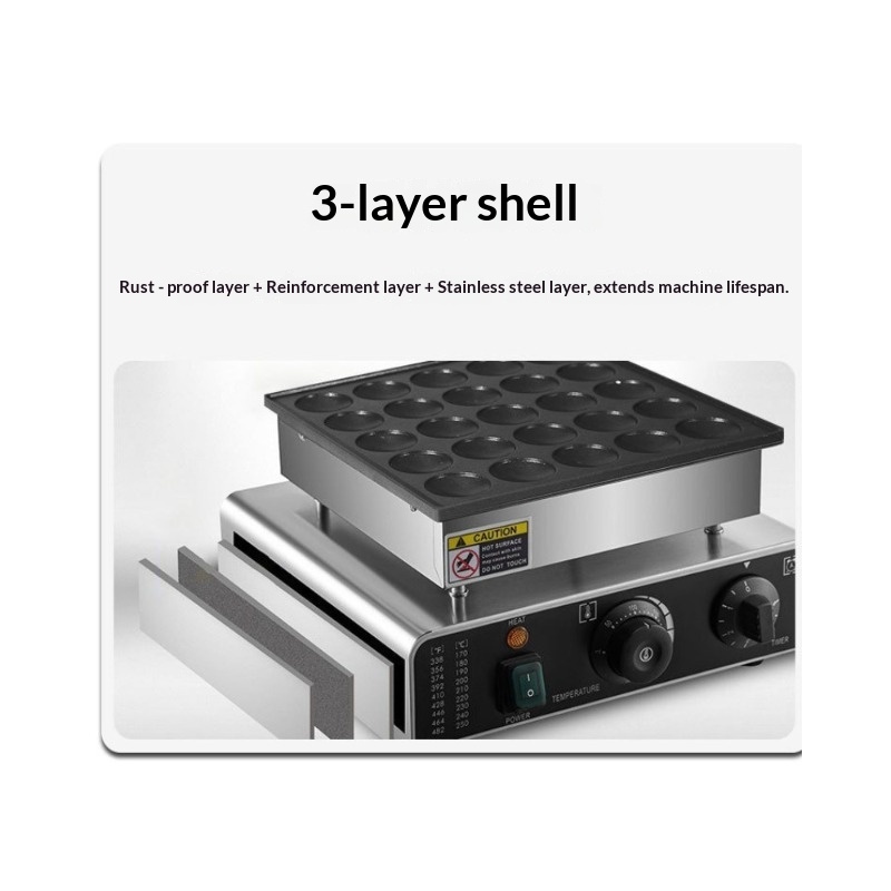 Food Snacks Making Machine - Non-Stick Surface Electric Pancake Baker Adjustable