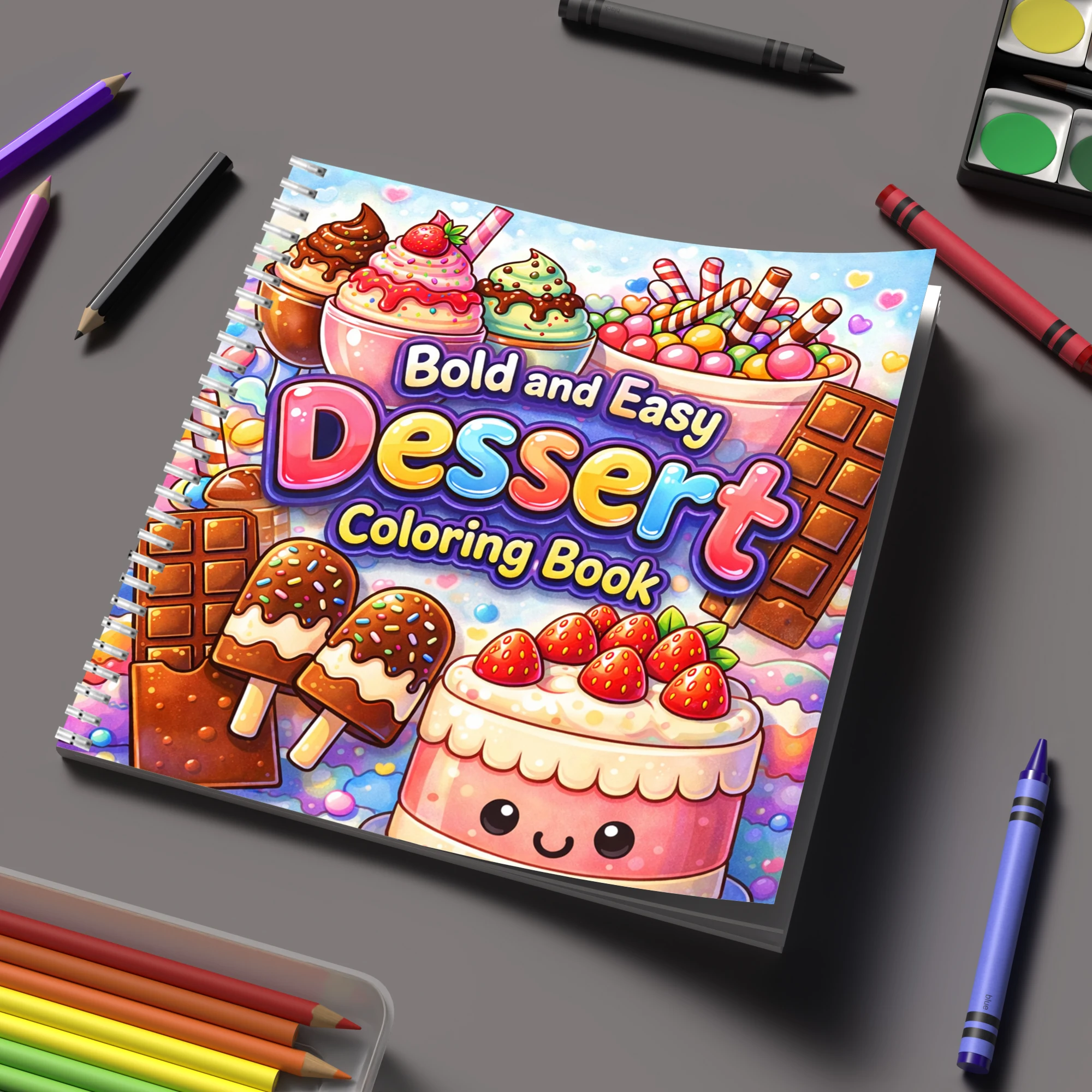 Food And Snacks Coloring Book - Coloring Book Easy Dessert for Adult