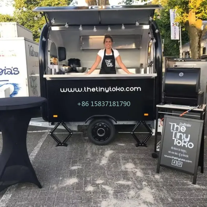 Food Snacks That Are Black - Small Food Truck Trailer Black Customized