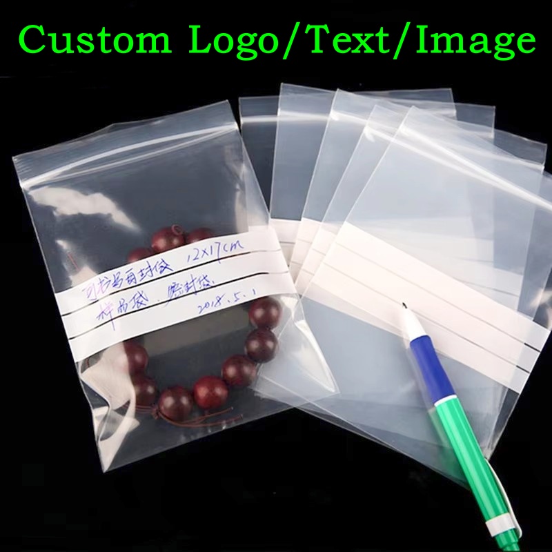 Food Snacks For Christmas - 200PCS PE Clear Plastic Writing Ziplock