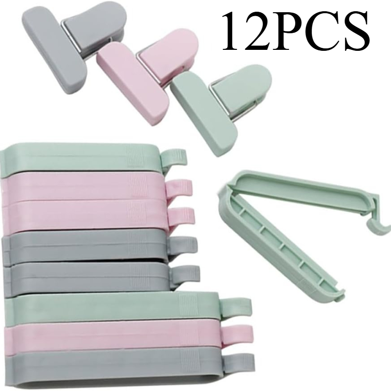 Food Snacks Chips - 12pcs Mixed Color Plastic Sealing Clips