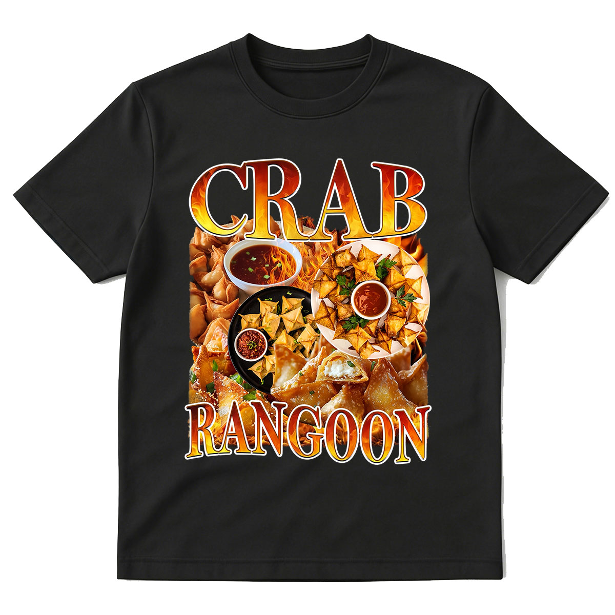Food Snacks With Fiber - Crab Rangoon Vintage Food T-Shirt Retro