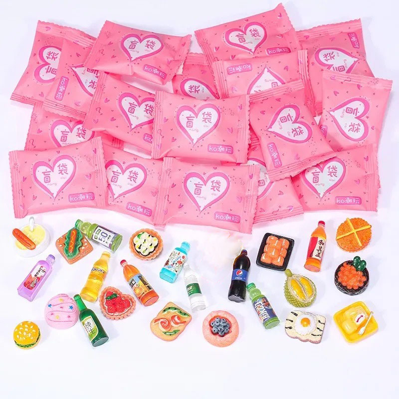 Food Snacks Drinks - -Random Style Bag Miniature Food Toy