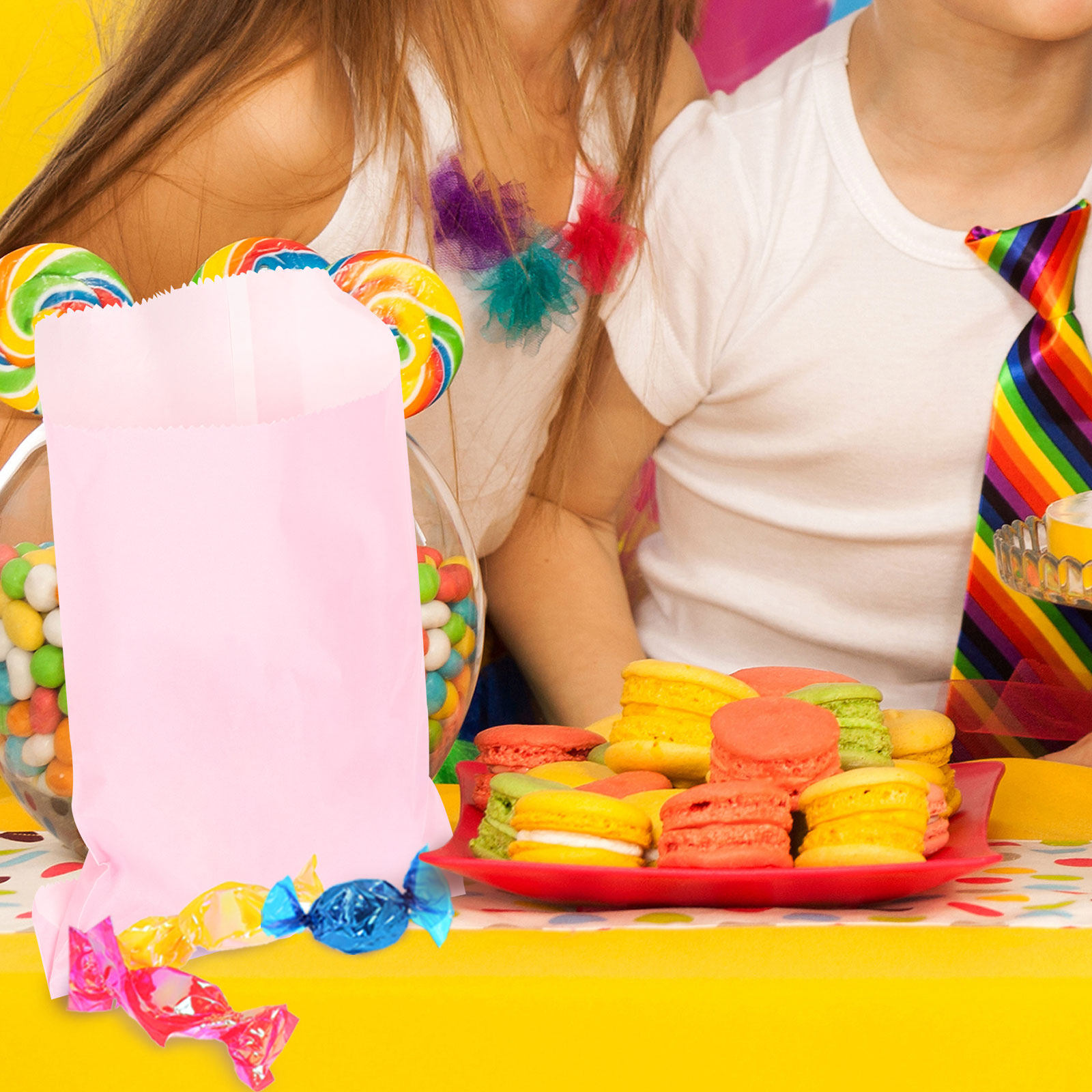 Food Snacks Company - 100Pcs High-Quality Food-Safe Paper Candy Bags