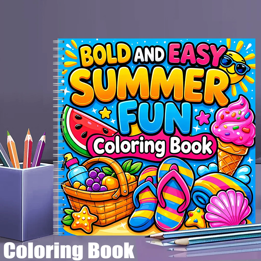 Food And Snacks Coloring Book - Coloring Book Summer Fun for Adults,