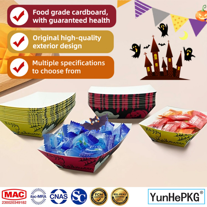 YunHePKG 100PCS Halloween Pape - Food Snacks That Are Black recension och pris
