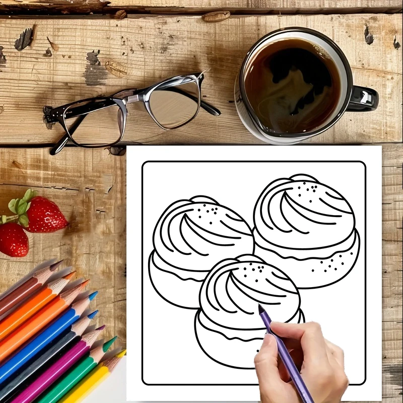 Coloring Book Easy Dessert for - Food And Snacks Coloring Book recension och pris