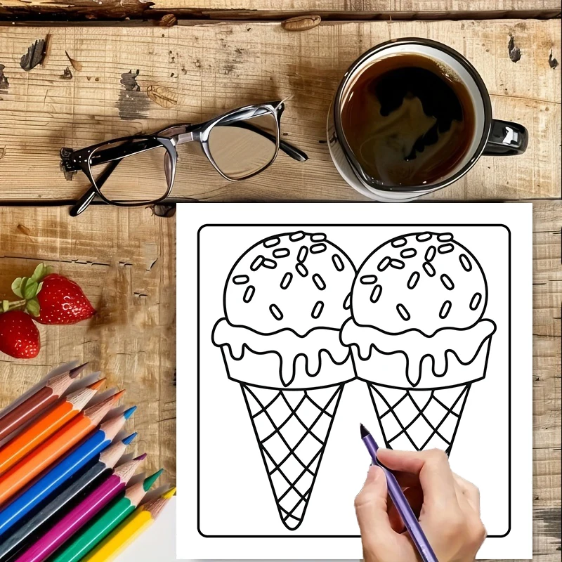 Coloring Book Easy Dessert for - Food And Snacks Coloring Book recension och pris