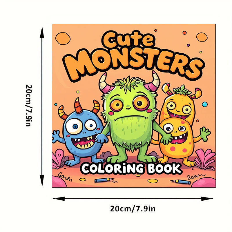 28 Pages Original Cute Monster - Food And Snacks Coloring Book recension och pris