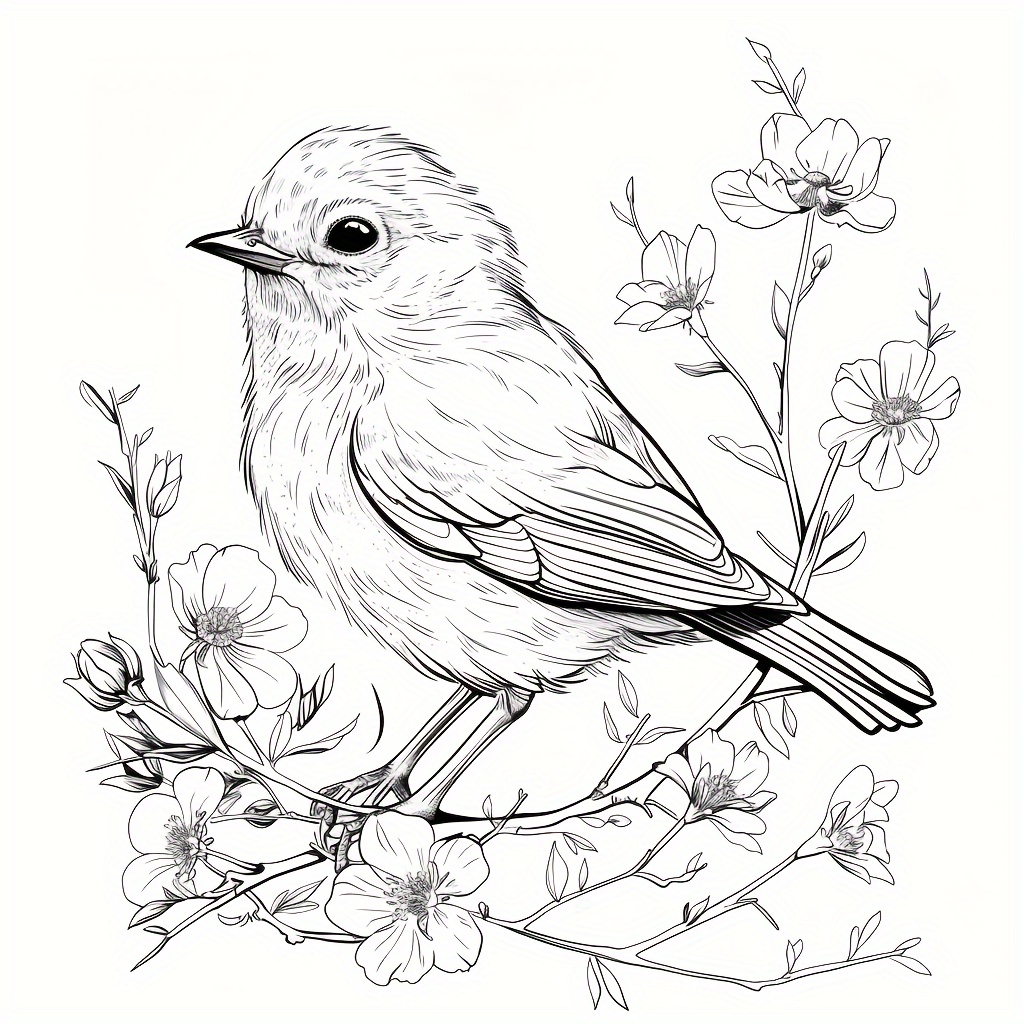 28 Pages Charming Birds World  - Food And Snacks Coloring Book recension och pris