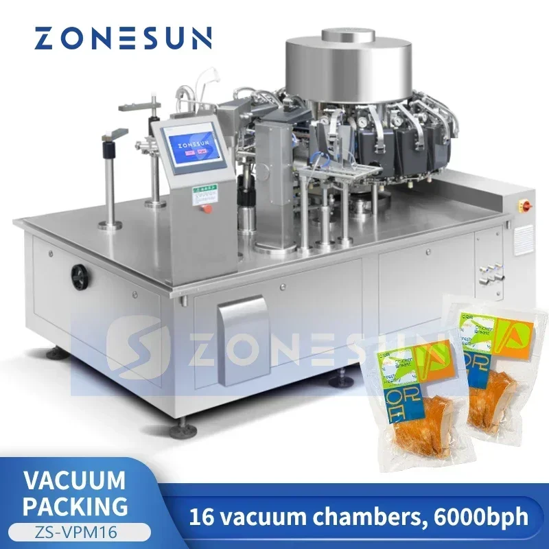 ZONESUN ZS-VPM16 Rotary Vacuum - Food Snacks Packaging recension och pris