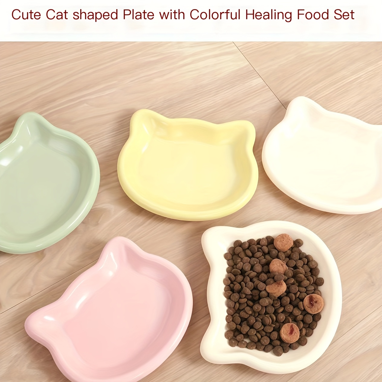 4-Color Pet Bowl Cat Food Dish - Food Snacks That Are Black recension och pris