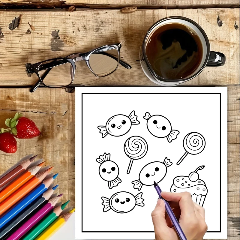 Coloring Book FOOD DRINK & SWE - Food And Snacks Coloring Book recension och pris