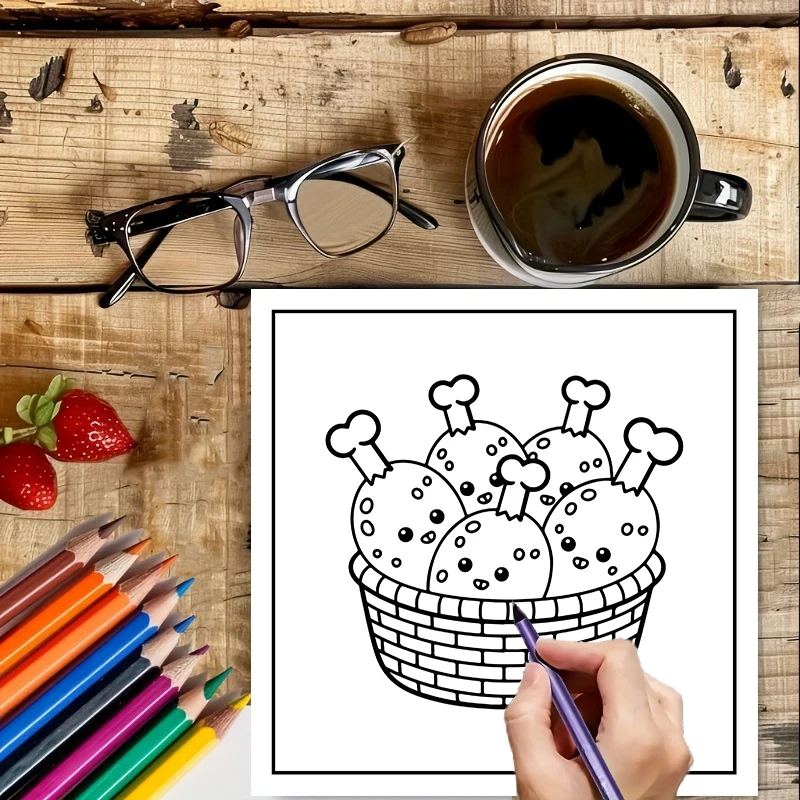 Coloring Book FOOD DRINK & SWE - Food And Snacks Coloring Book recension och pris