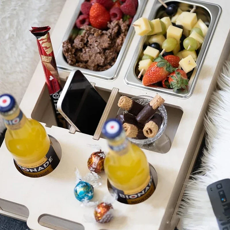 Rectangle Bamboo Tray Desktop  - Food Snacks Drinks recension och pris