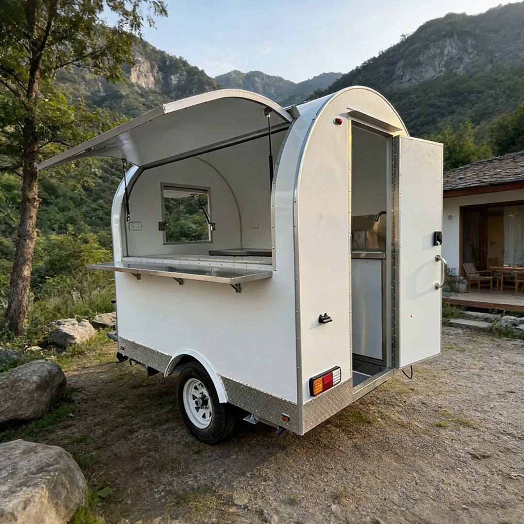 FRP Trailer-Mounted Food Vendi - Food Snacks With Fiber recension och pris