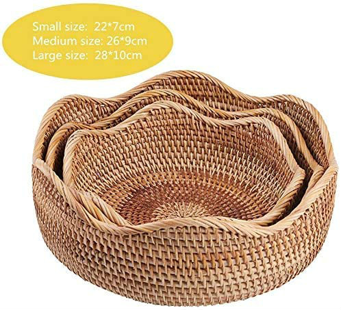 Handmade Rattan Round Food Sto - Food Snacks With Fiber recension och pris