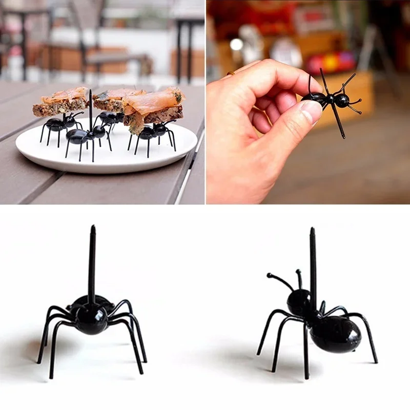 112Pcs/Set Black Ants Toothpic - Food Snacks That Are Black recension och pris