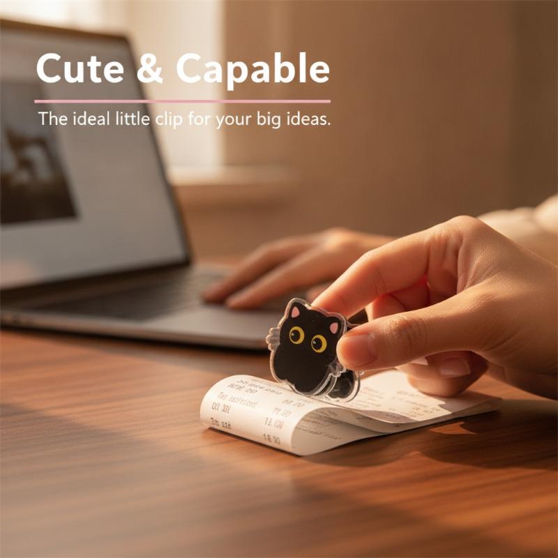 7Pcs Cute Black Cat Bag Clips  - Food Snacks That Are Black recension och pris