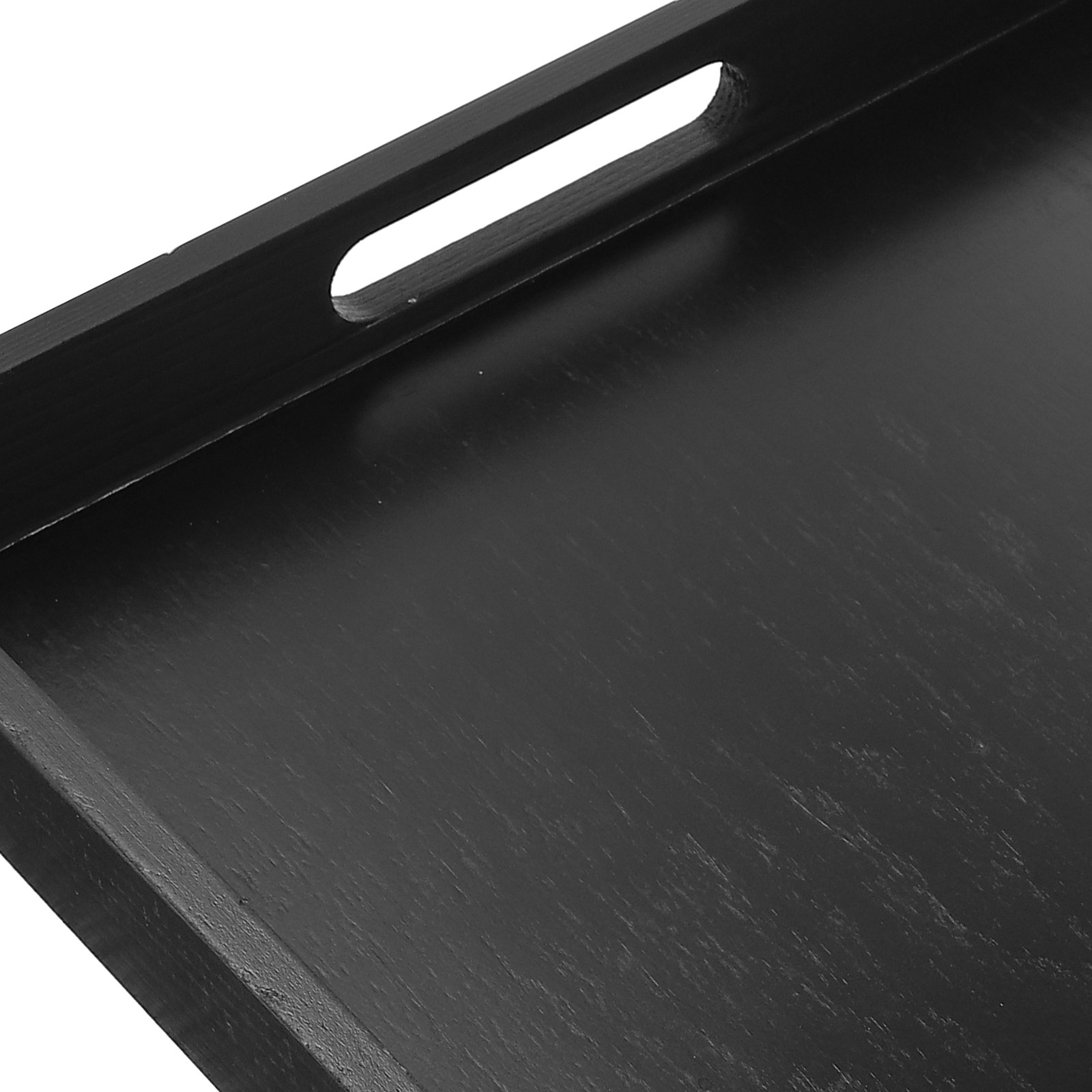 Black Sturdy Wooden Serving Tr - Food Snacks That Are Black recension och pris