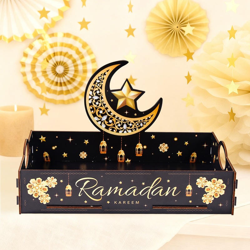 1pcs Star Moon Wooden Tray Ram - Food Snacks Drinks recension och pris