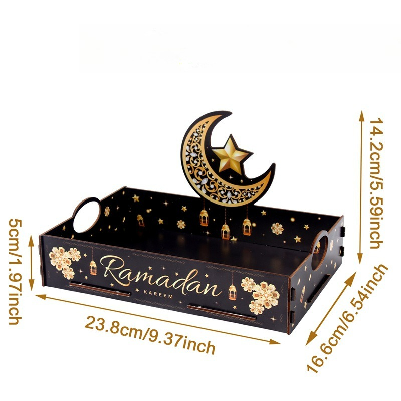 1pcs Star Moon Wooden Tray Ram - Food Snacks Drinks recension och pris