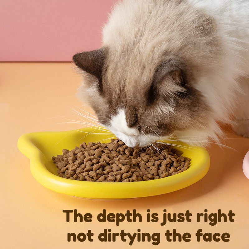 4-Color Pet Bowl Cat Food Dish - Food Snacks That Are Black recension och pris