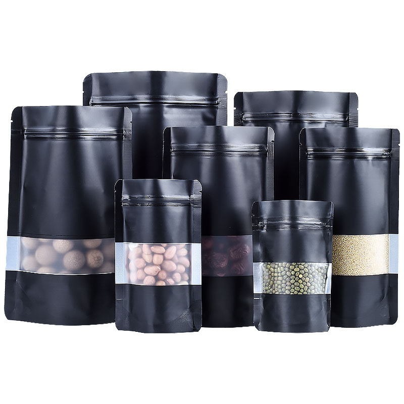 100PCS Stand-up Matte Black Al - Food Snacks That Are Black recension och pris