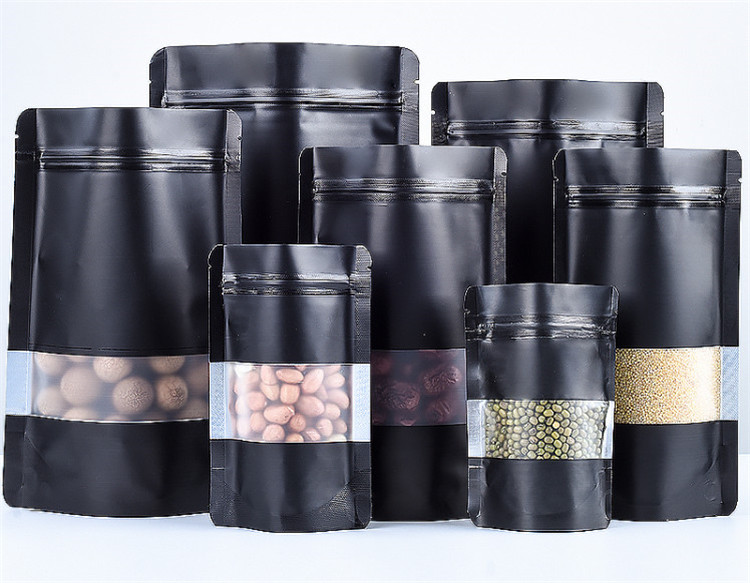 100PCS Stand-up Matte Black Al - Food Snacks That Are Black recension och pris