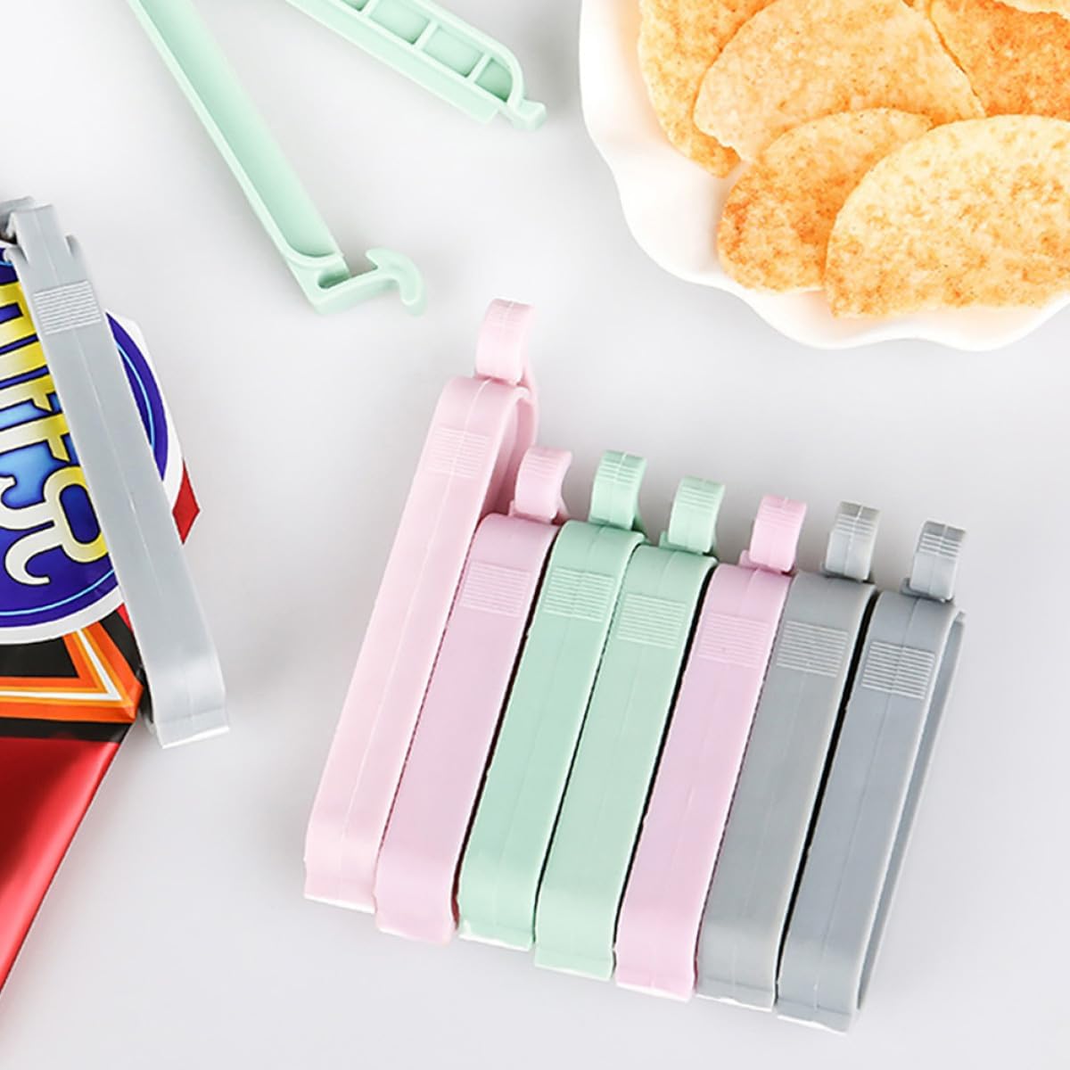 12pcs Mixed Color Plastic Seal - Food Snacks Chips recension och pris