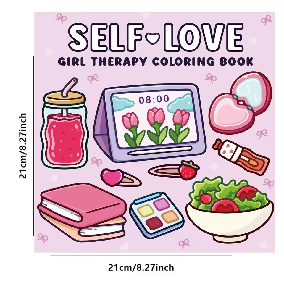 Self Love Coloring Book for Ad - Food And Snacks Coloring Book recension och pris