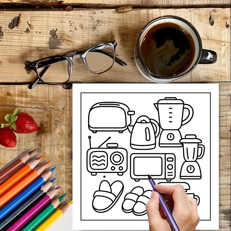 Cozy Pattern Coloring Book for - Food And Snacks Coloring Book recension och pris
