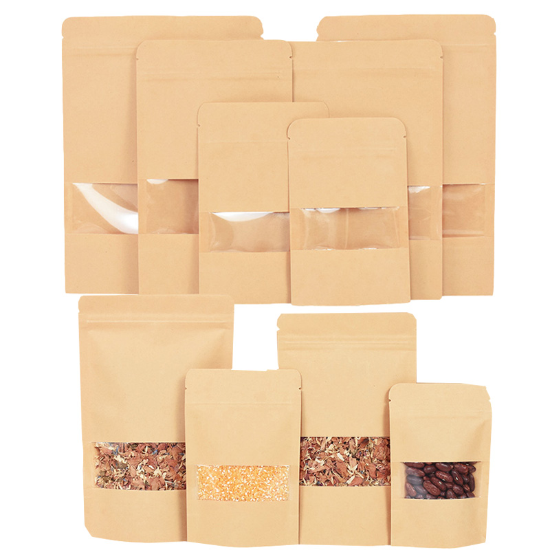 20/50pcs Kraft Paper Zip Lock  - Food Snacks For Christmas recension och pris