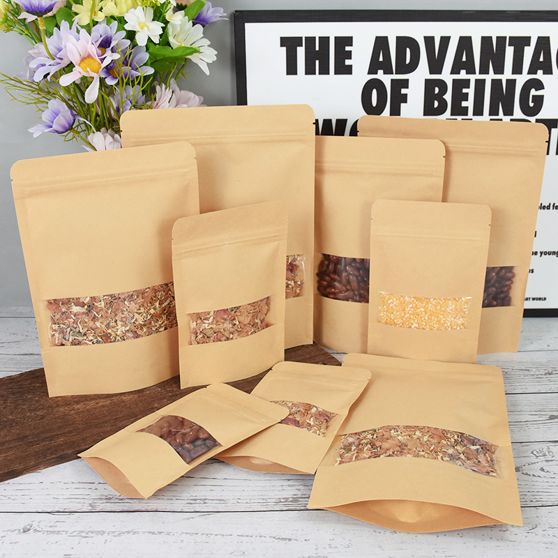 20/50pcs Kraft Paper Zip Lock  - Food Snacks For Christmas recension och pris