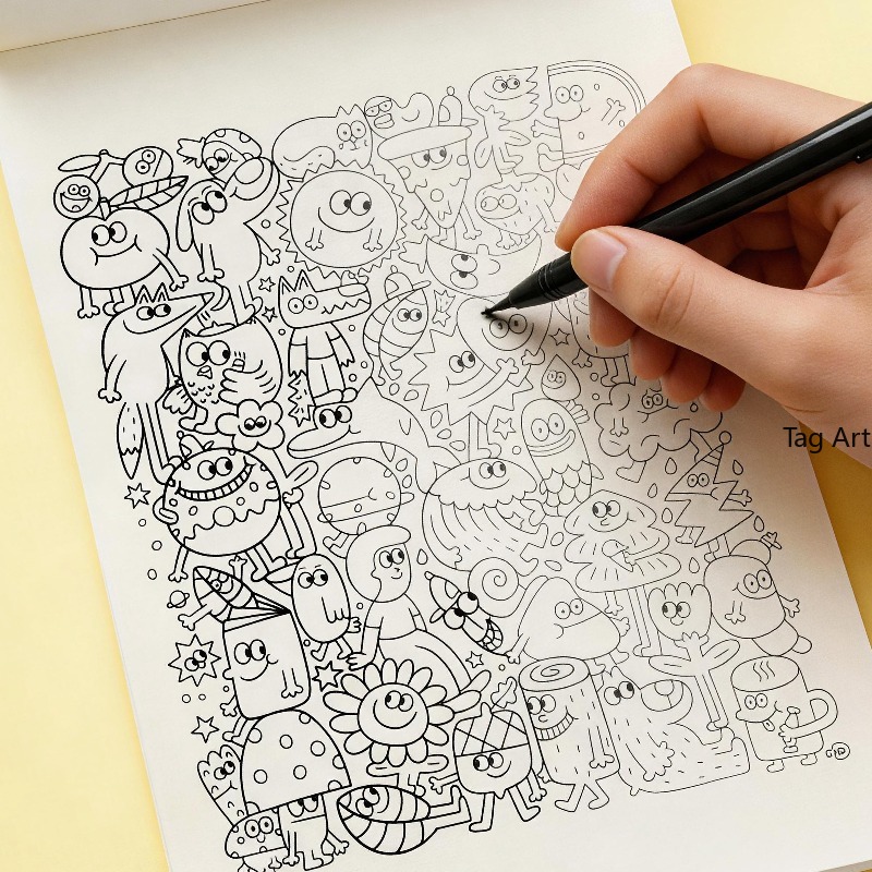 Anxious Relief Hand Picture Bo - Food And Snacks Coloring Book recension och pris