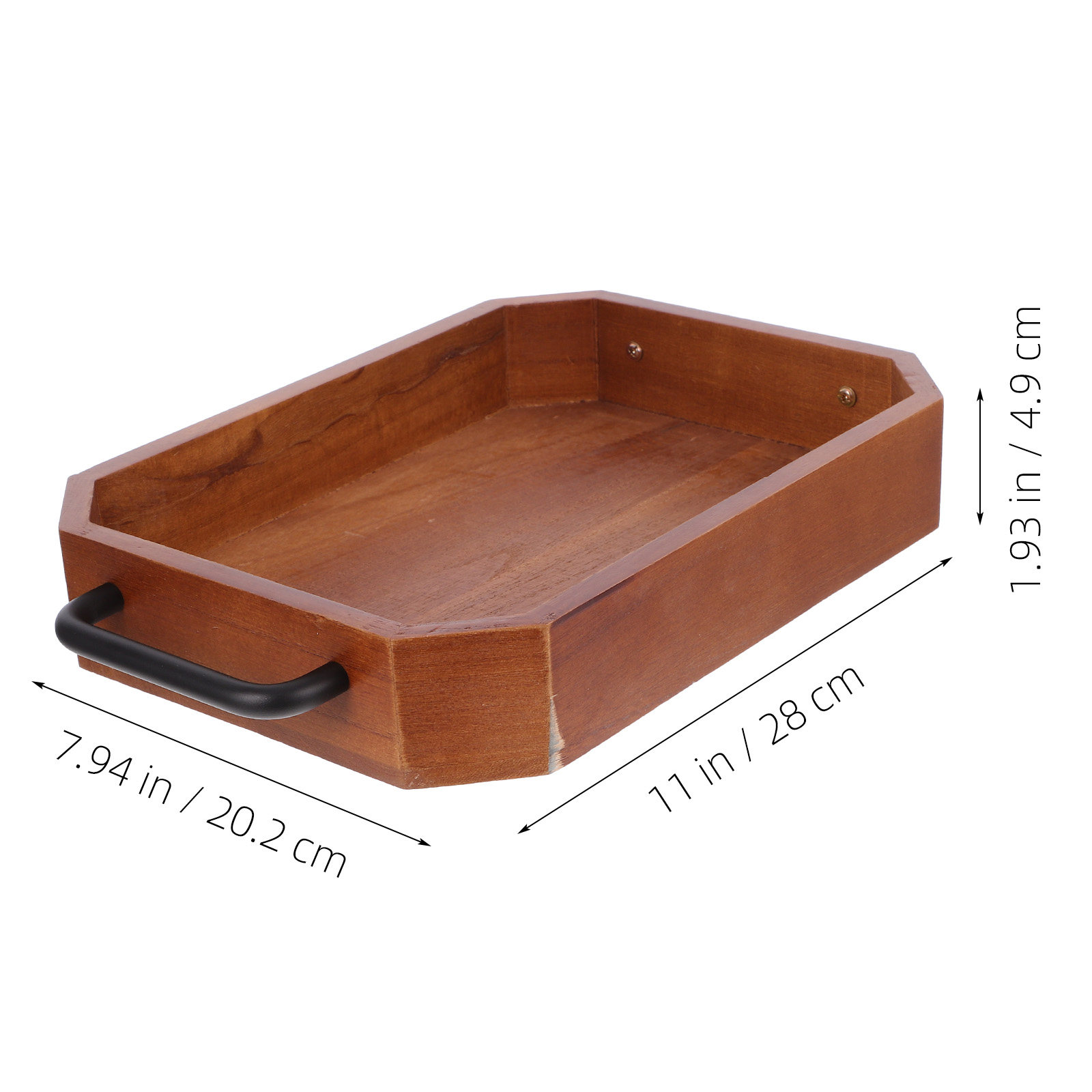 Wooden Storage Tray Double Han - Food Snacks For Christmas recension och pris