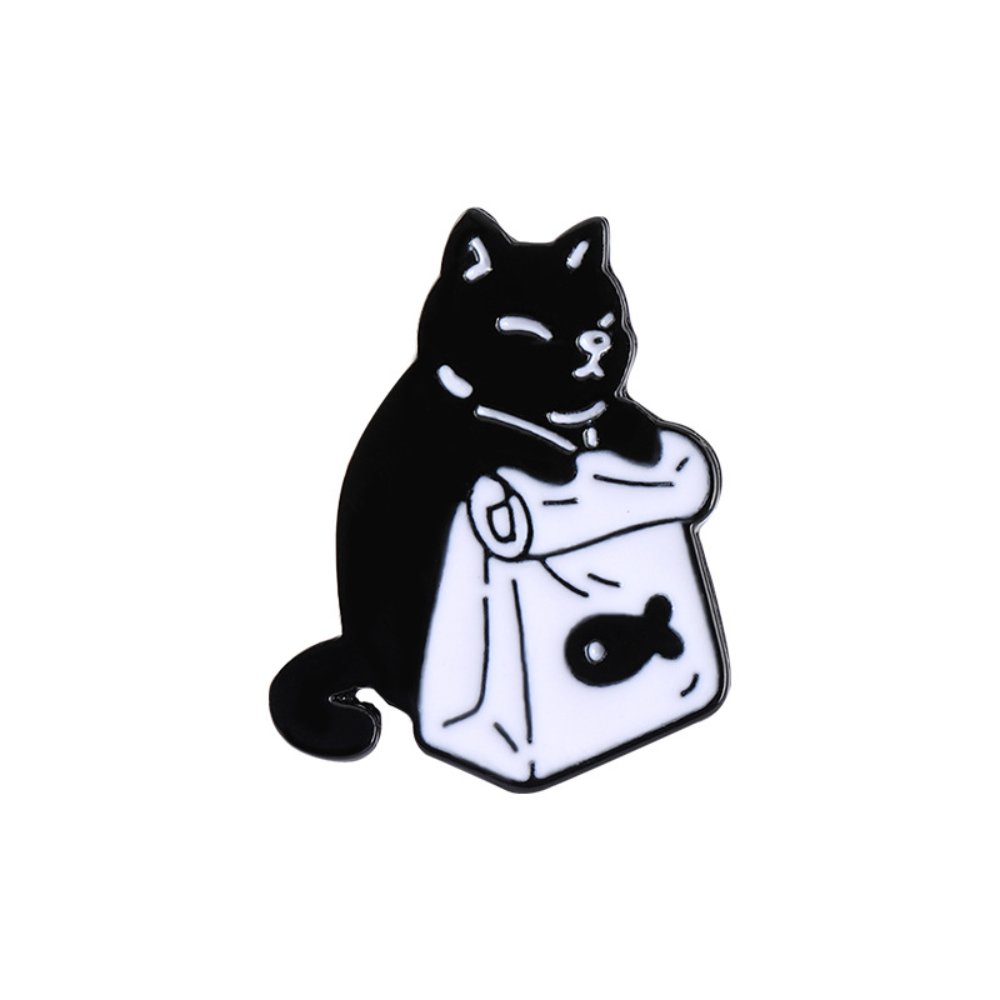 Cute Black and White Cat Anima - Food Snacks That Are Black recension och pris