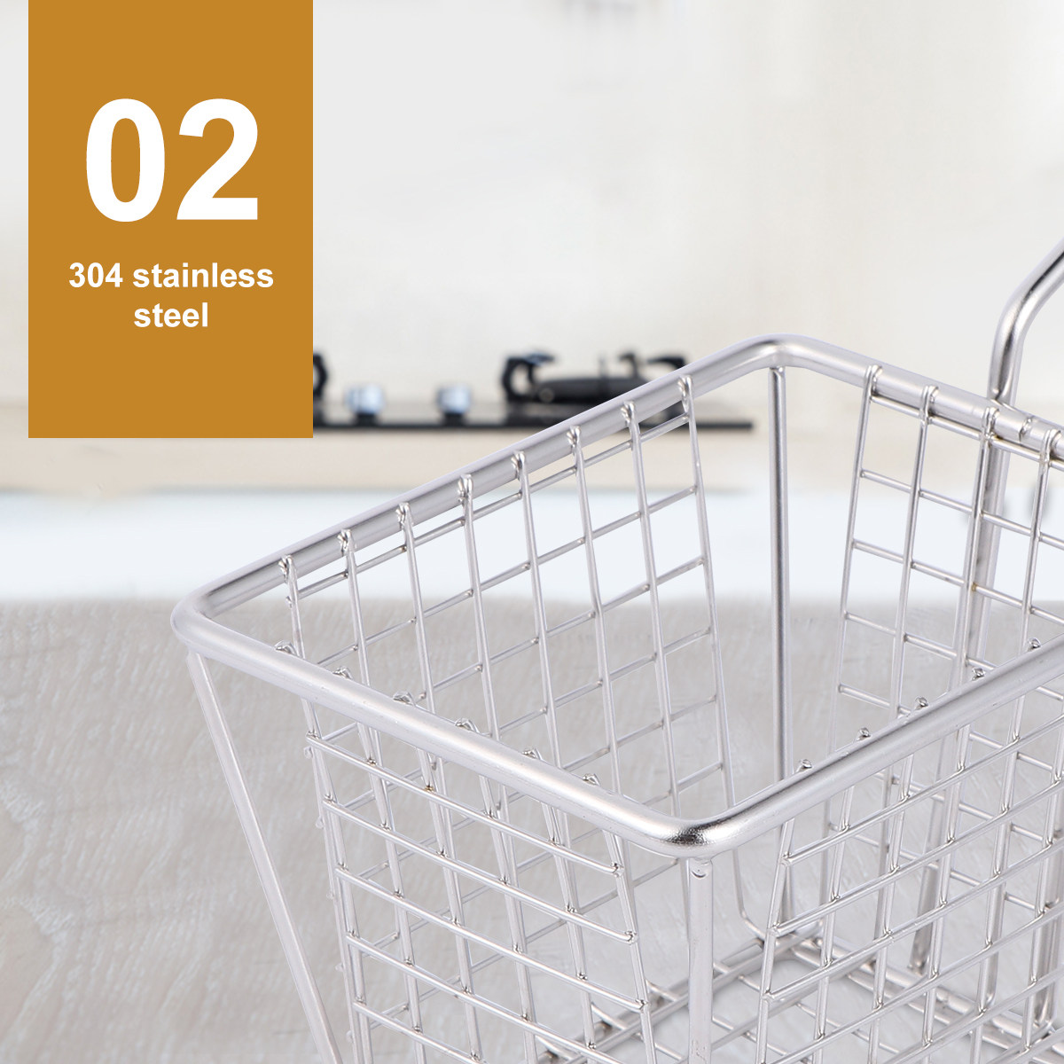 Square Stainless Steel Mini Fr - Food Snacks Chips recension och pris