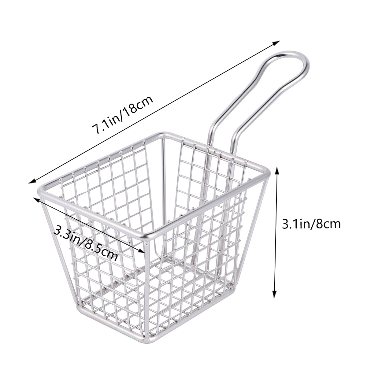 Square Stainless Steel Mini Fr - Food Snacks Chips recension och pris