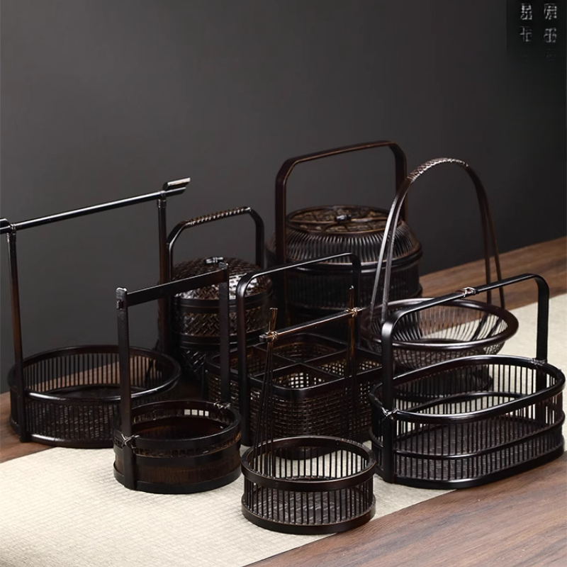 Handwoven Bamboo Picnic Basket - Food Snacks With Fiber recension och pris