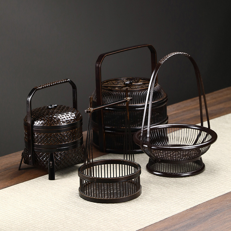 Handwoven Bamboo Picnic Basket - Food Snacks With Fiber recension och pris