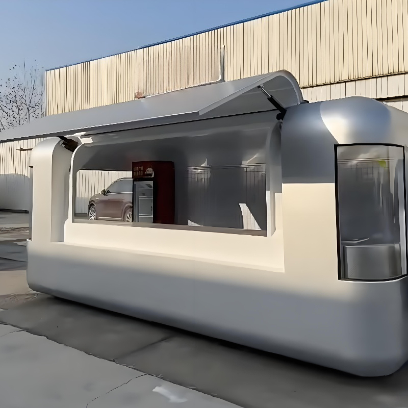 Round Movable Food Trailer Por - Food Truck With Snacks recension och pris